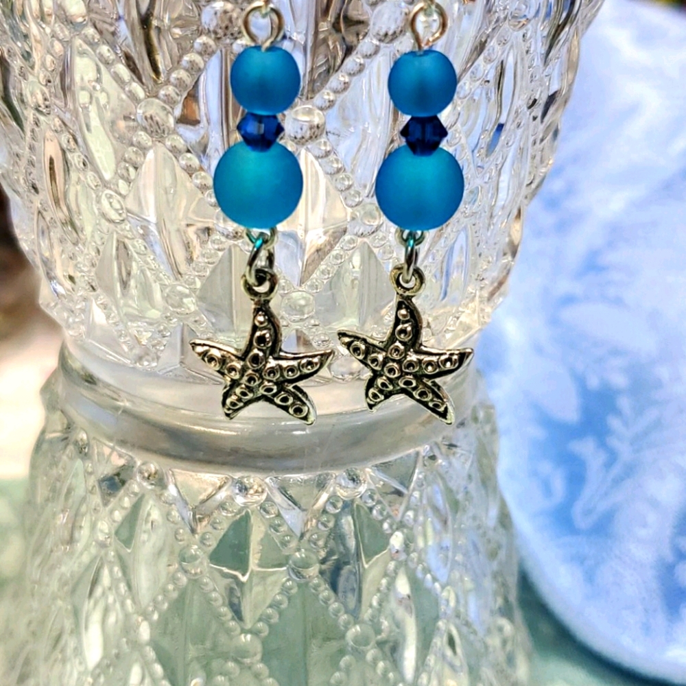 Twisted Sterling Starfish Earrings! - Picture 4 of 4